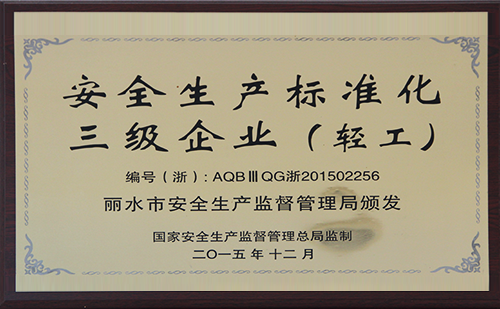 2015安全生產(chǎn)化三級(jí)企業(yè)